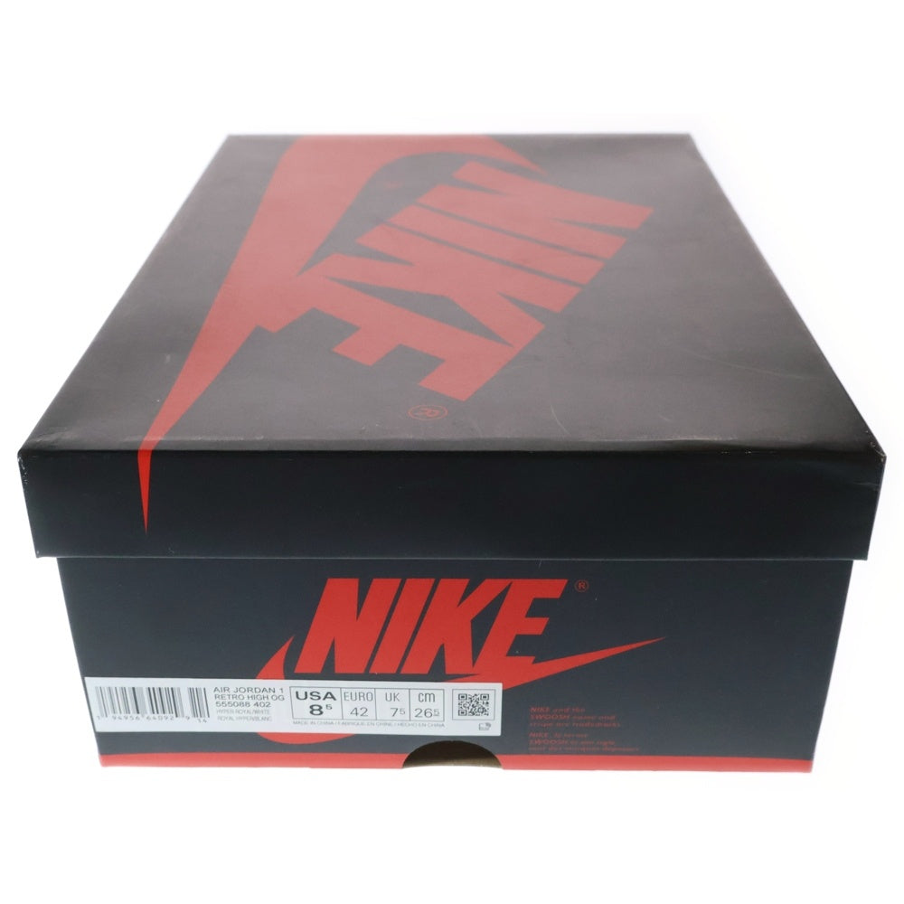 NIKE(ナイキ) AIR JORDAN 1 HIGH OG HYPER ROYAL 555088-402 エアジョーダン1 ハイパーロイヤル ハイカットスニーカー US8.5/26.5cm ブルー