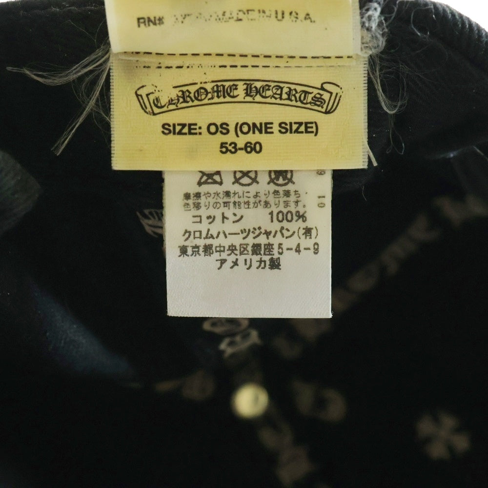 CHROME HEARTS(クロムハーツ) Vertical Logo Hat CHロゴ ベースボールキャップ 帽子 ブラック