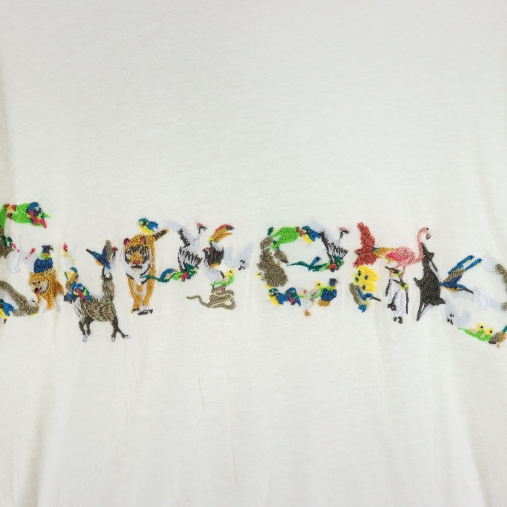 SUPREME(シュプリーム) 23SS Animal Kingdom Tee アニマルキングダム フロント刺繍 半袖Tシャツカットソー ホワイト
