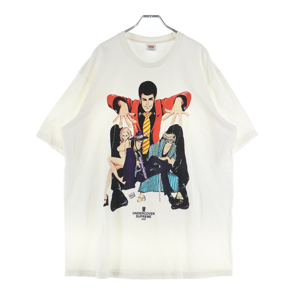 SUPREME(シュプリーム) 23SS ×UNDERCOVER Lupin Tee フロントルパンプリント 半袖Tシャツカットソー ホワイト