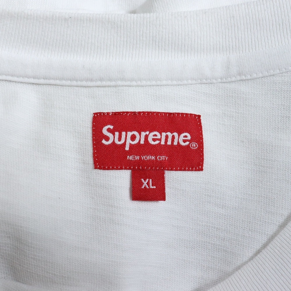 SUPREME(シュプリーム) 23AW Pocket Tee フロントロゴ刺繍 ポケット 半袖Tシャツカットソー ホワイト