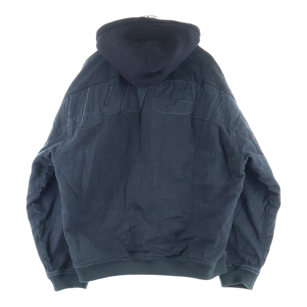 SUPREME(シュプリーム) 22SS Hooded Twill Varsity Jacket ツイル ボンバージャケット ブラック