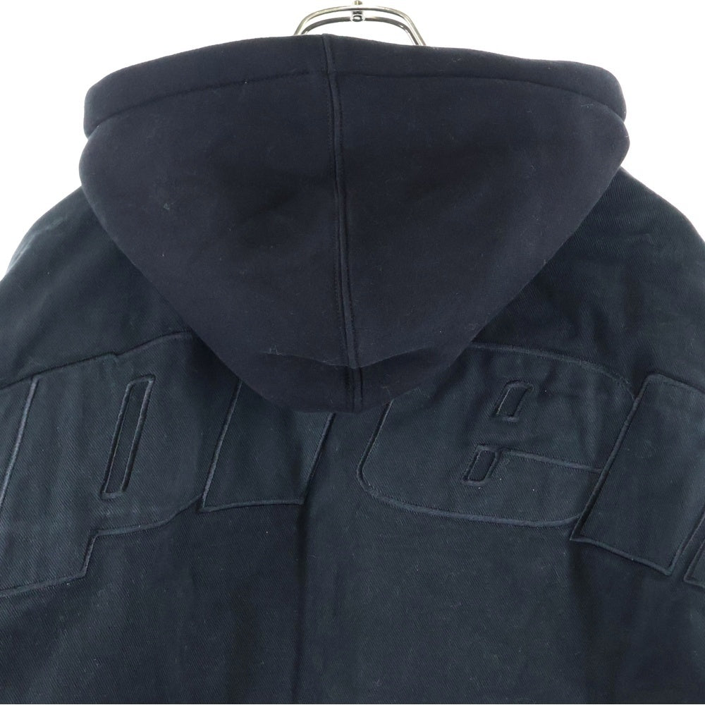 SUPREME(シュプリーム) 22SS Hooded Twill Varsity Jacket ツイル ボンバージャケット ブラック