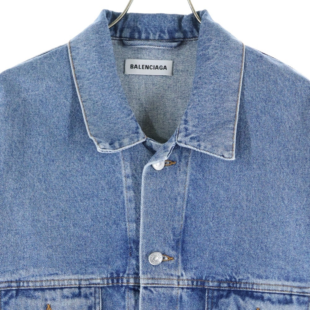 BALENCIAGA(バレンシアガ) 21SS BACK LOGO DENIM JACKET デニムジャケット インディゴ 64689 TDW15