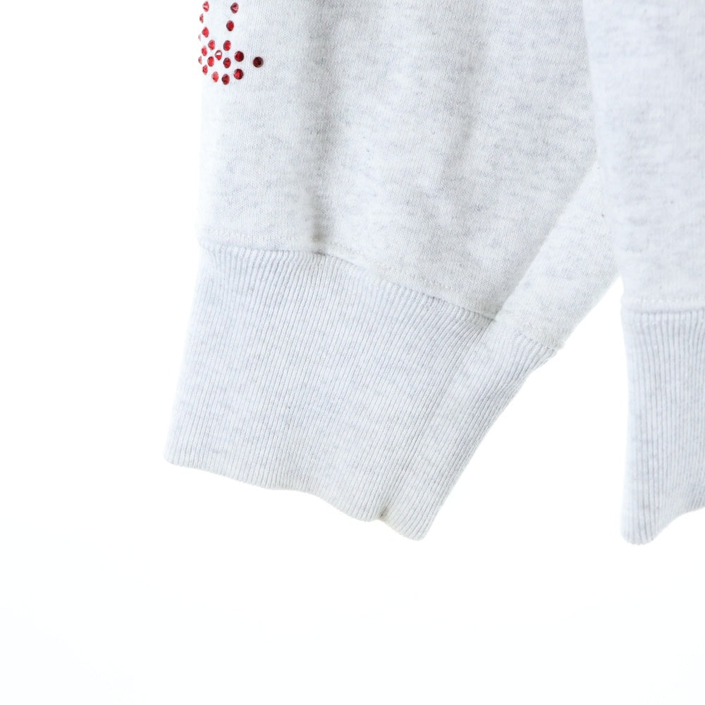 SUPREME(シュプリーム) 22SS Rhinestone Zip up Hooded Sweatshirt ラインストーンジップアップフーデッドスウェットシャツ グレー