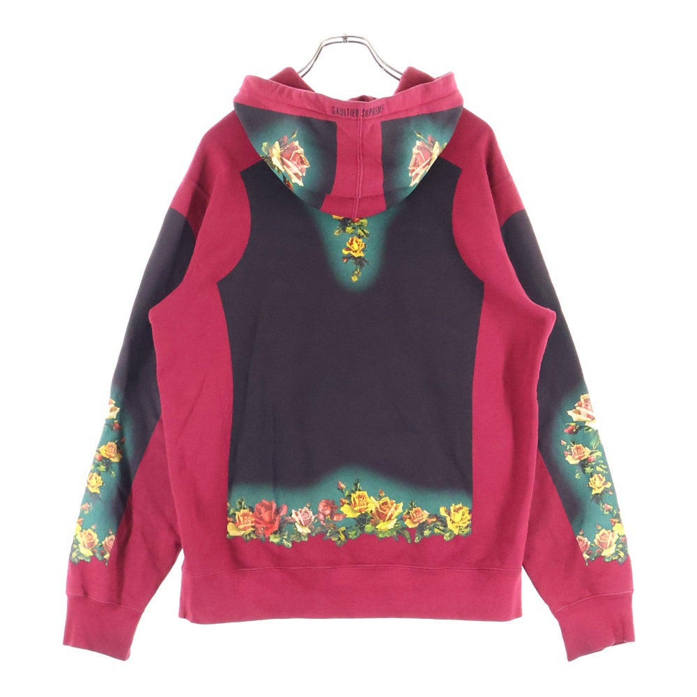 SUPREME(シュプリーム) ×Jean Paul Gaultier 19SS Floral Print Hooded Sweatshirt フローラルプリントフーデッドスウェットシャツ レッド/グリーン