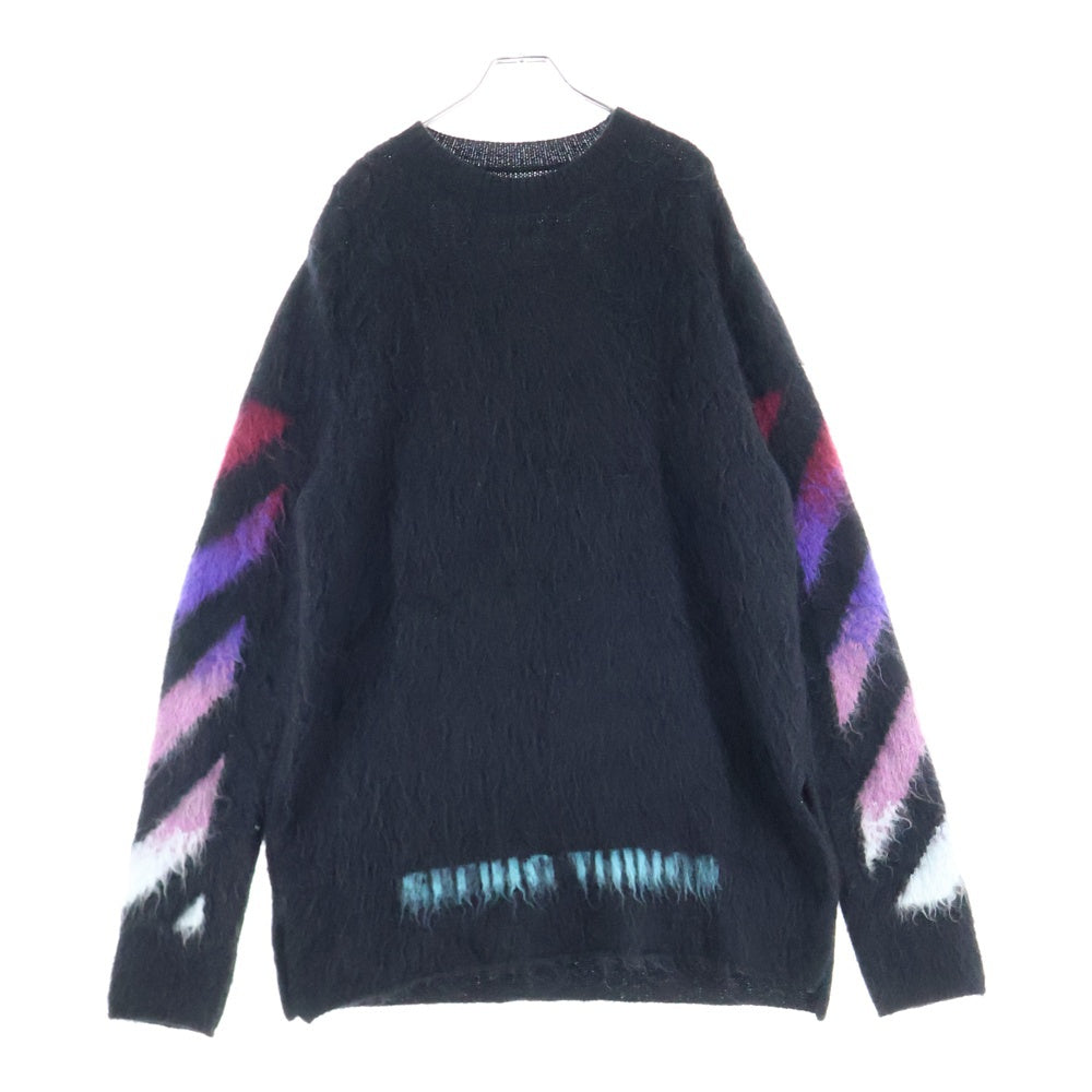 OFF-WHITE(オフホワイト) 17AW バックアロー グラデーション モヘアニット ブラック