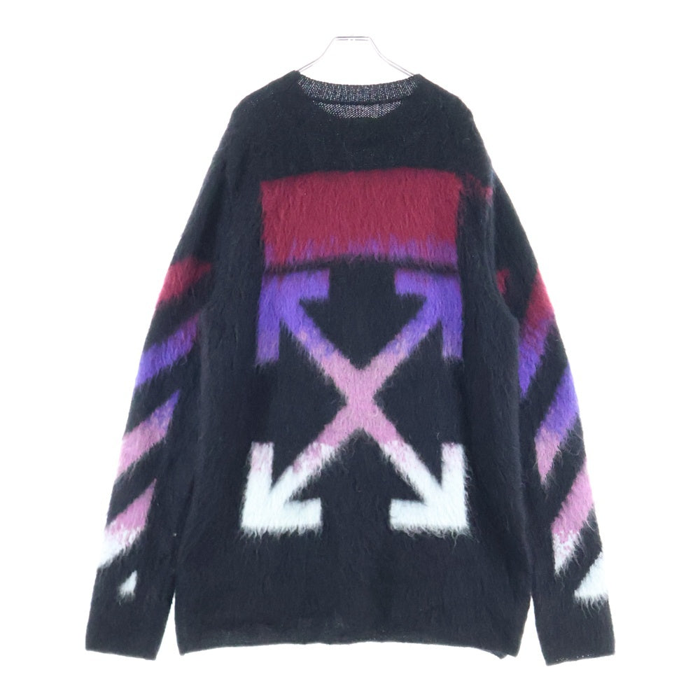 OFF-WHITE(オフホワイト) 17AW バックアロー グラデーション モヘアニット ブラック