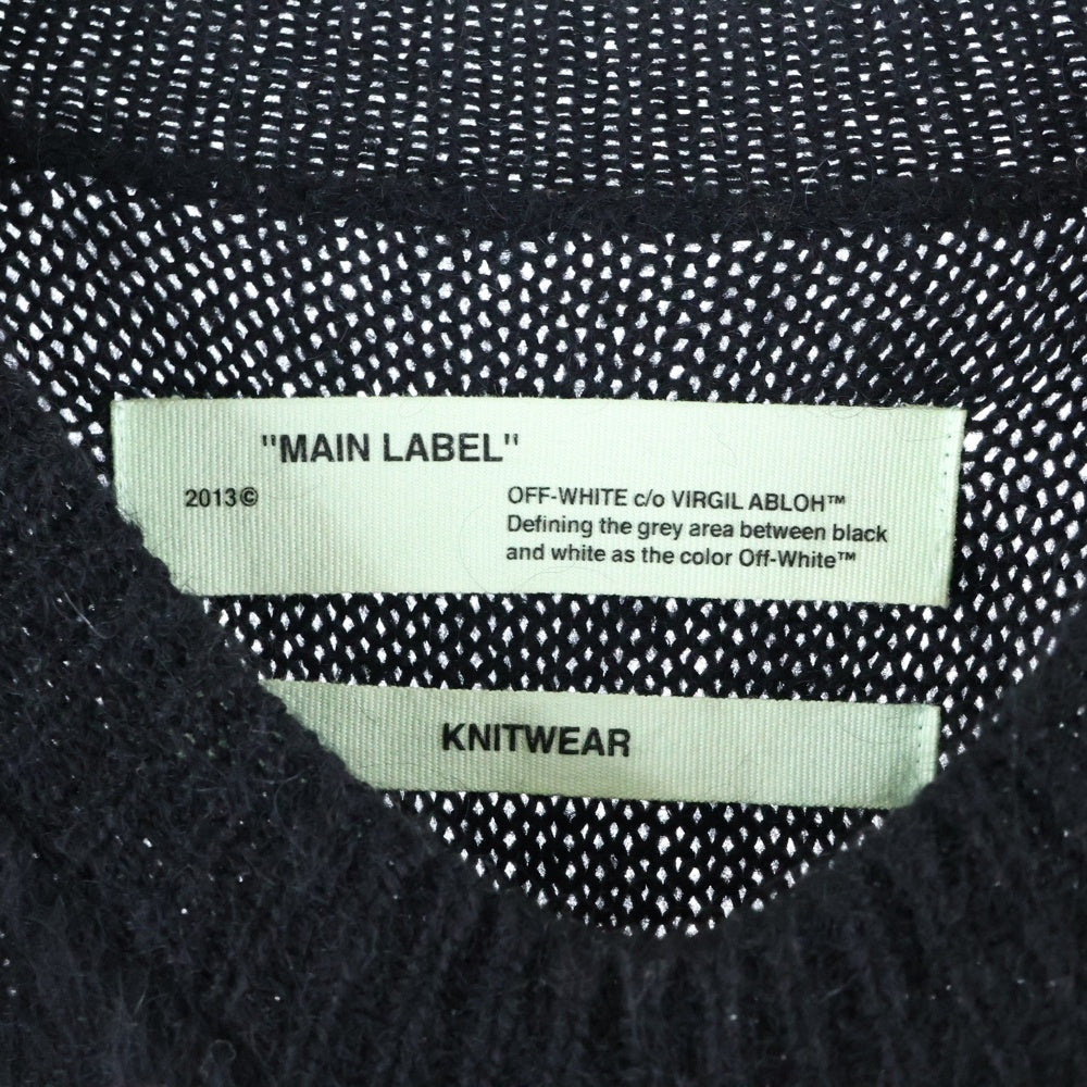 OFF-WHITE(オフホワイト) 17AW バックアロー グラデーション モヘアニット ブラック