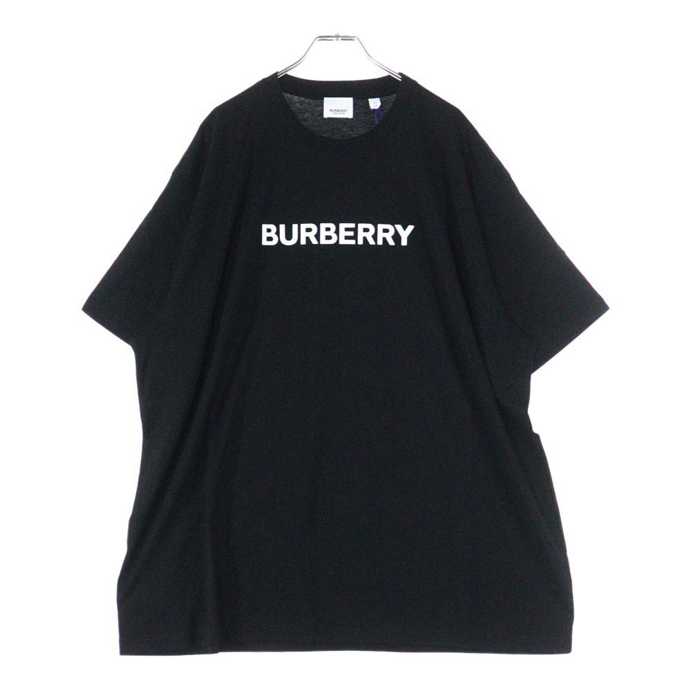 BURBERRY(バーバリー) HARRISTON ロゴクルーネック 半袖カットソー Tシャツ ブラック