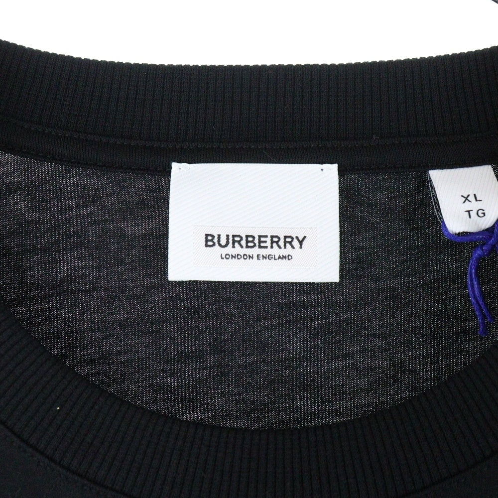 BURBERRY(バーバリー) HARRISTON ロゴクルーネック 半袖カットソー Tシャツ ブラック