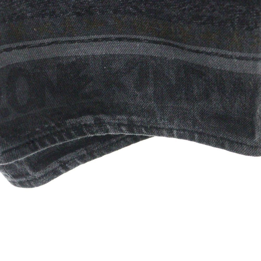 Sacai(サカイ) 23SS ×Eric Haze Denim Pants エリックヘイズ 総柄デザイン デニム ブラック 23-02973M