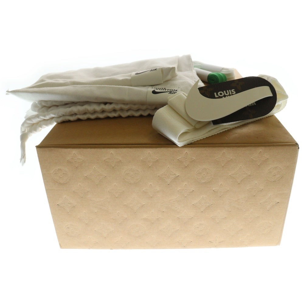 NIKE(ナイキ) ×LOUIS VUITTON AIR FORCE 1 LOW MS0242 エアフォース モノグラム レザー ローカット スニーカー シューズ グリーン/ホワイト US9.5/27.5cm