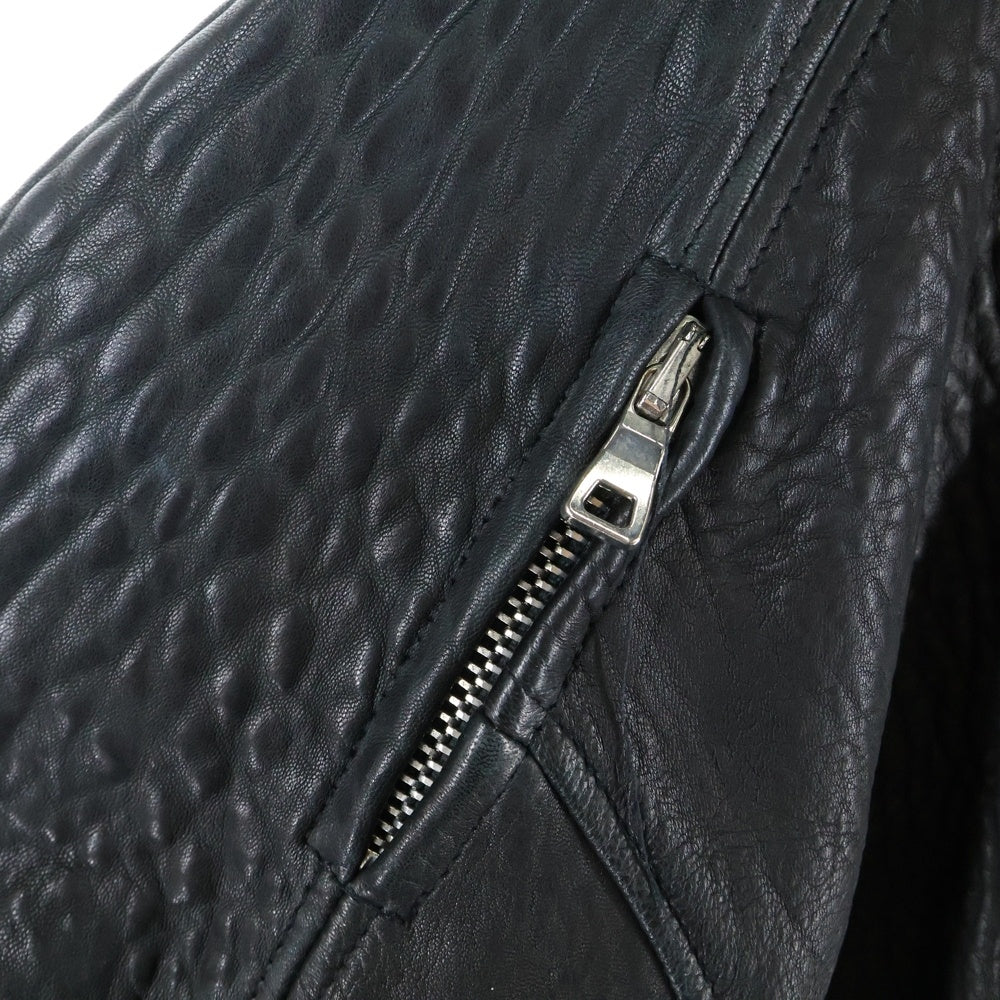 NO/FAITH STUDIOS(ノーフェイスストゥディオス) FLIGHT LEATHER COTTON JACKET レザーフライトジャケット ブラック