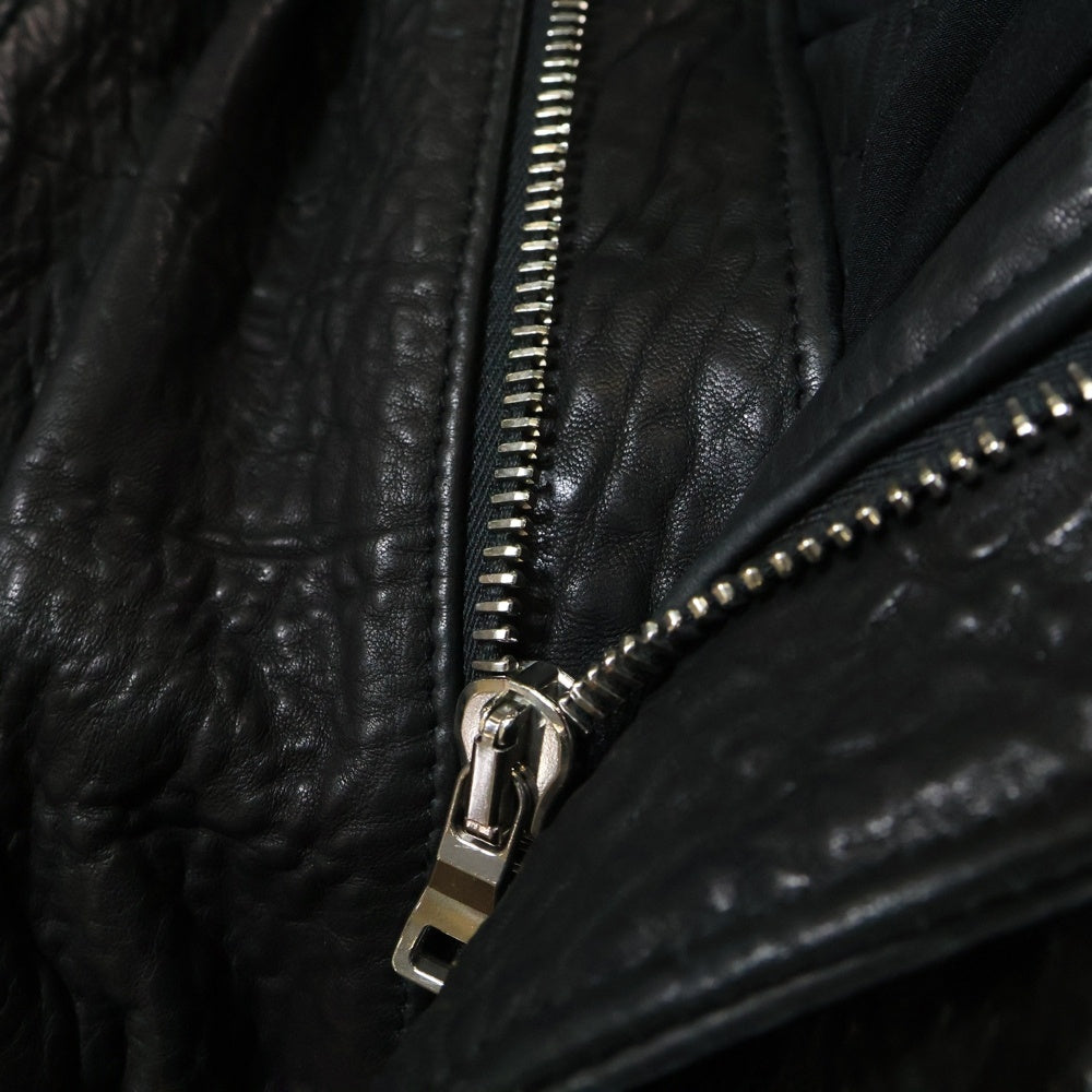 NO/FAITH STUDIOS(ノーフェイスストゥディオス) FLIGHT LEATHER COTTON JACKET レザーフライトジャケット ブラック