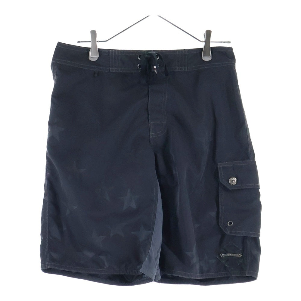 CHROME HEARTS(クロムハーツ) CHプラスレザーパッチラベル付きスイムハーフパンツ ブラック