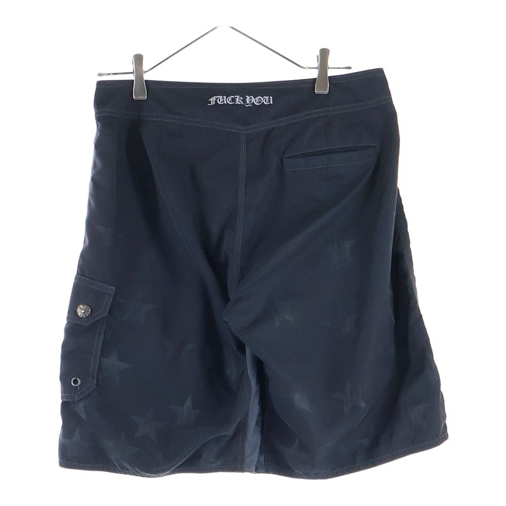 CHROME HEARTS(クロムハーツ) CHプラスレザーパッチラベル付きスイムハーフパンツ ブラック