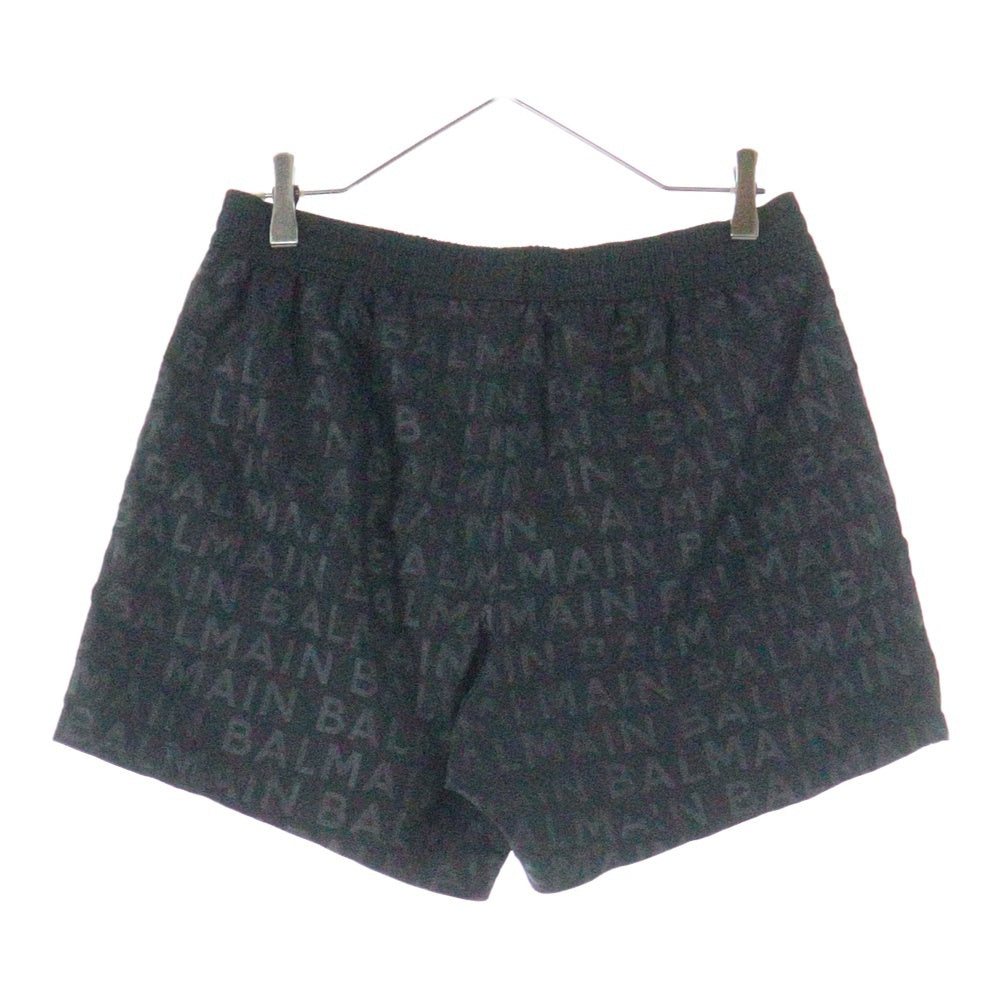 BALMAIN(バルマン) リピートロゴトラックショーツ スイムショーツ ブラック