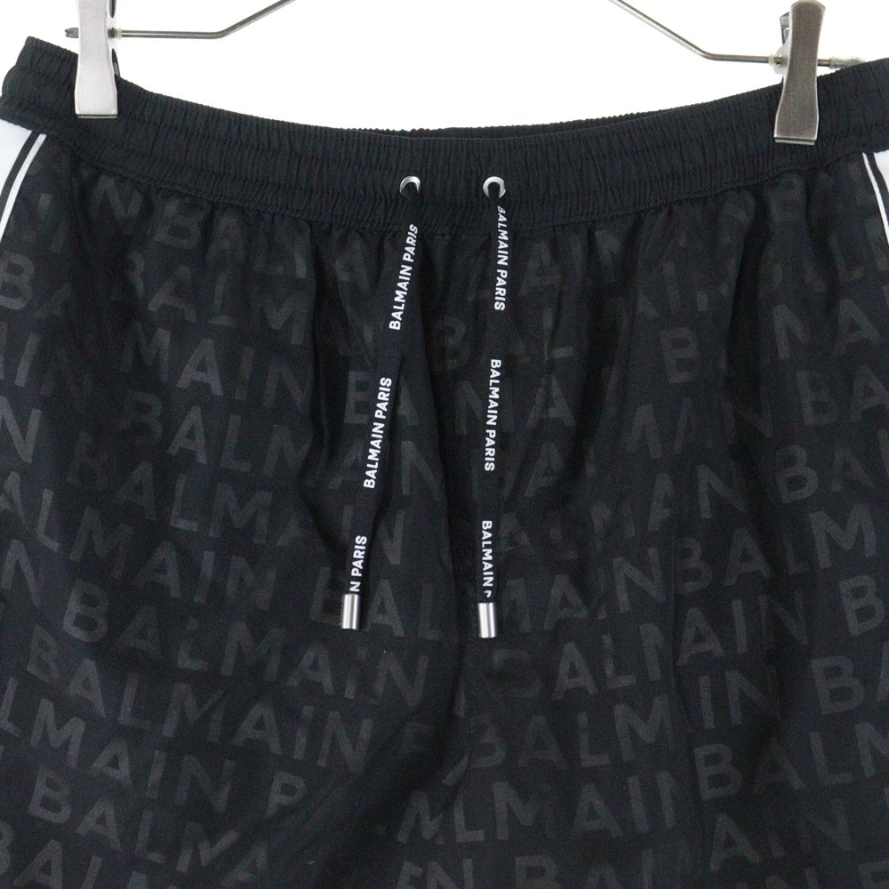 BALMAIN(バルマン) リピートロゴトラックショーツ スイムショーツ ブラック