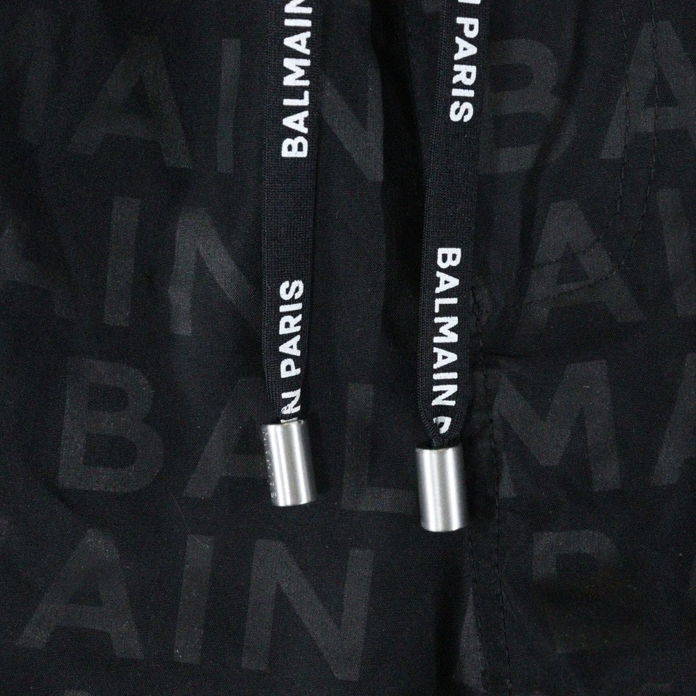 BALMAIN(バルマン) リピートロゴトラックショーツ スイムショーツ ブラック