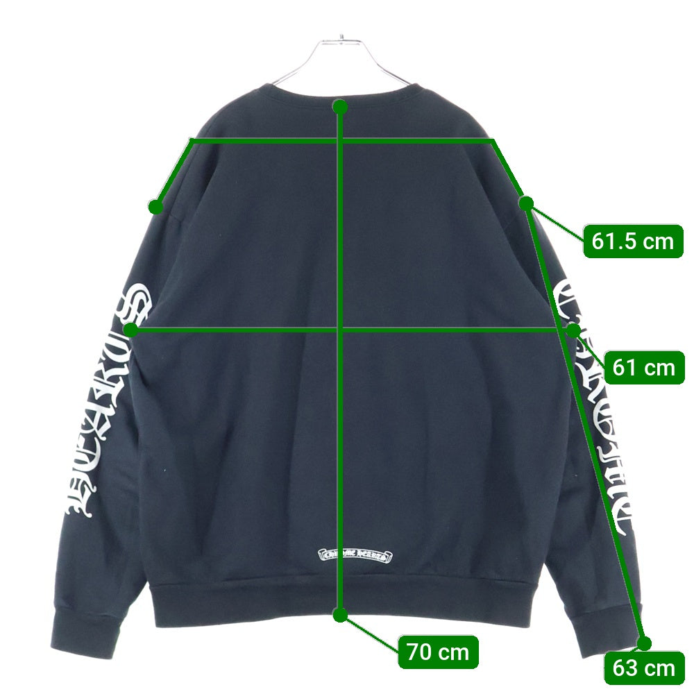 CHROME HEARTS(クロムハーツ) SWTSHRT PLVRスウェット ネックロゴプリント スウェットトレーナー ブラック