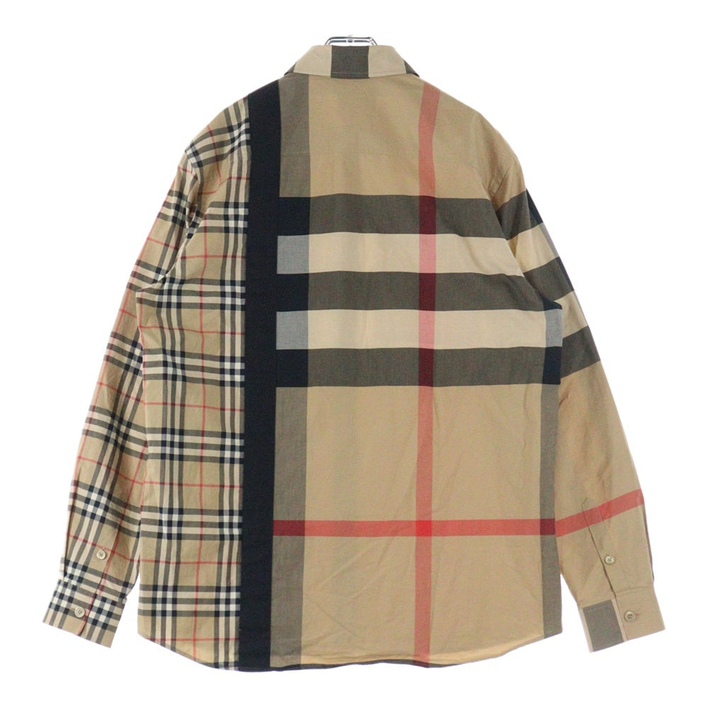 BURBERRY(バーバリー) ラバーロゴプリント チェックシャツ 長袖シャツ ベージュ THTHAGAR129SAMTHTHAGAR129SAM