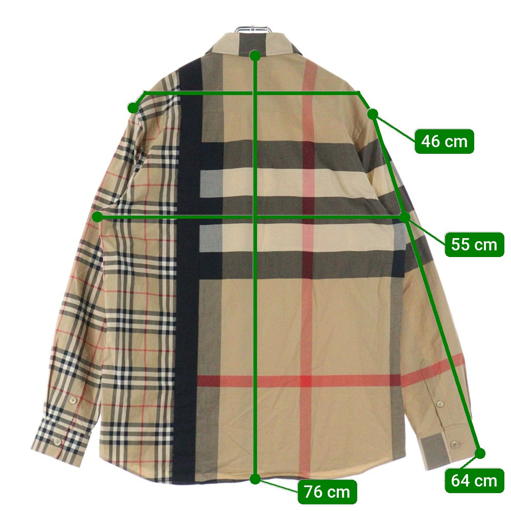 BURBERRY(バーバリー) ラバーロゴプリント チェックシャツ 長袖シャツ ベージュ THTHAGAR129SAMTHTHAGAR129SAM
