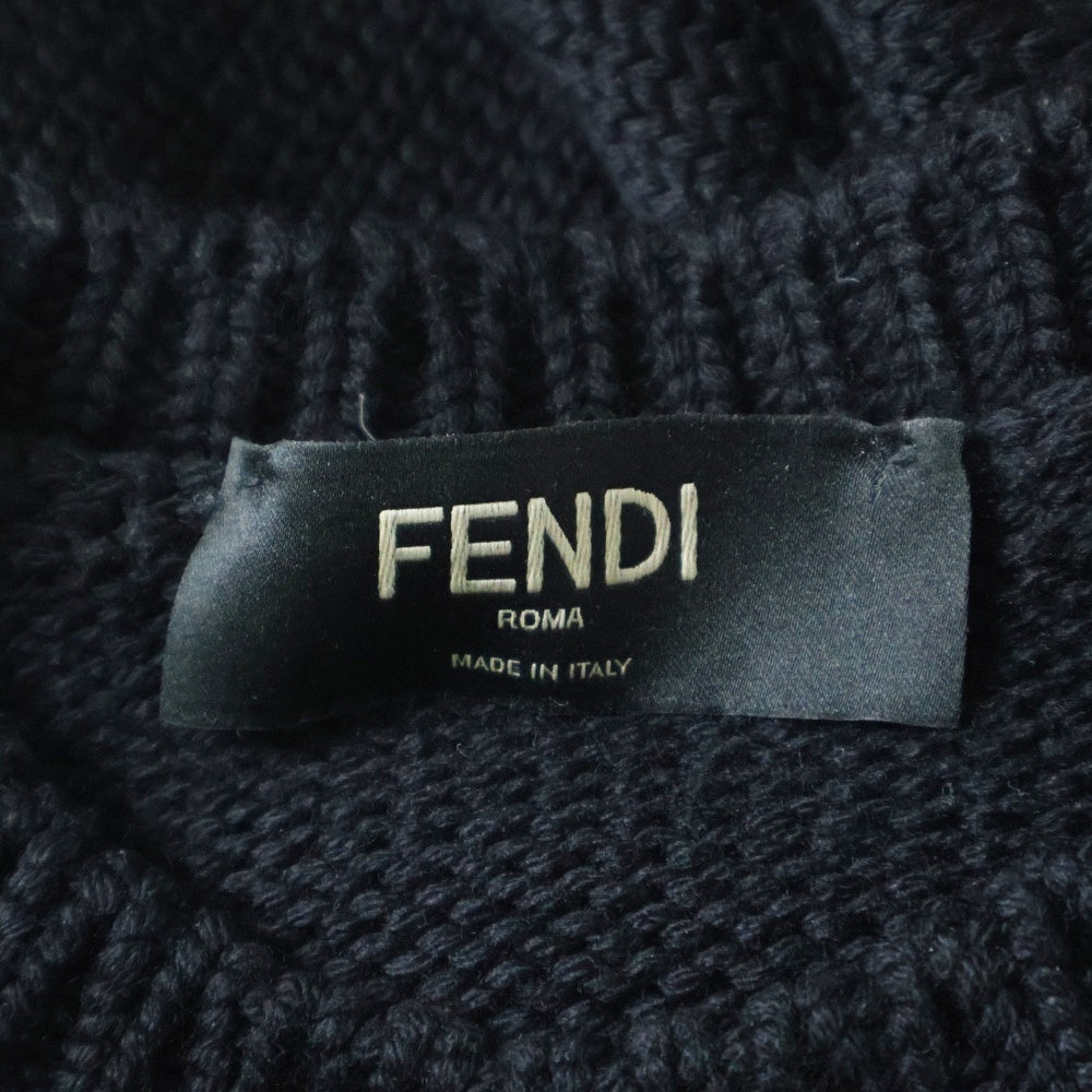 FENDI(フェンディ) フロントロゴ クルーネックニット セーター ブラック FZZ387 A3M3