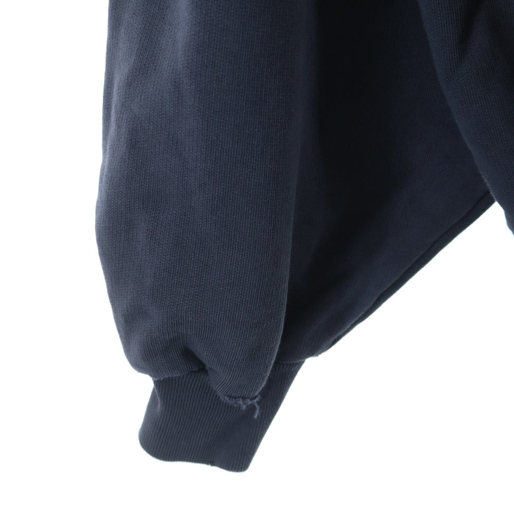 BALENCIAGA(バレンシアガ) 23AW BE KIND ロゴオーバーサイズヴィンテージ加工スウェットプルオーバーパーカー 761458 TPVD6 ブラック