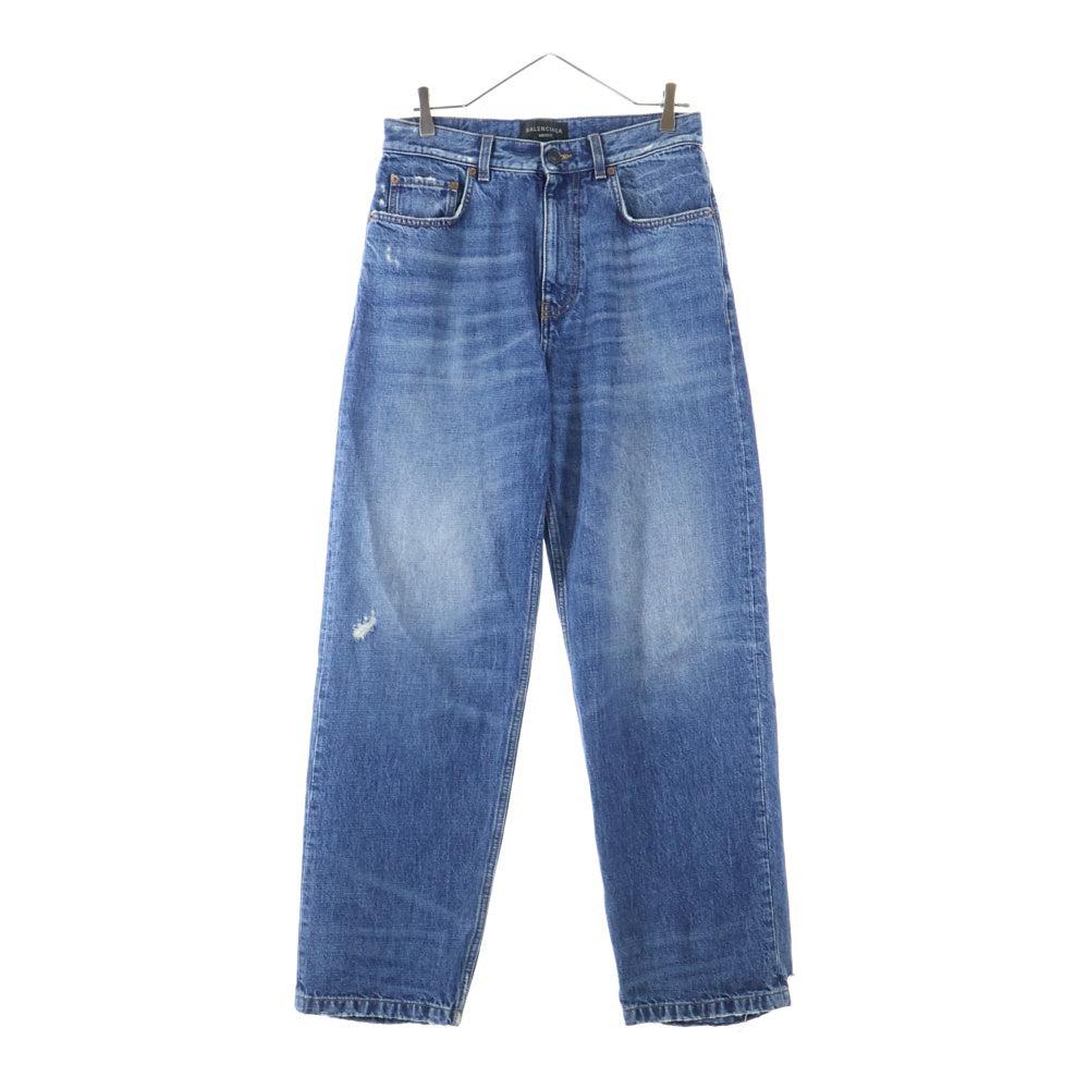 BALENCIAGA(バレンシアガ) 23SS LOOSE FIT JEANS 736540 TBP48 ルーズフィット裾ダメージ加工デニムパンツ インディゴ