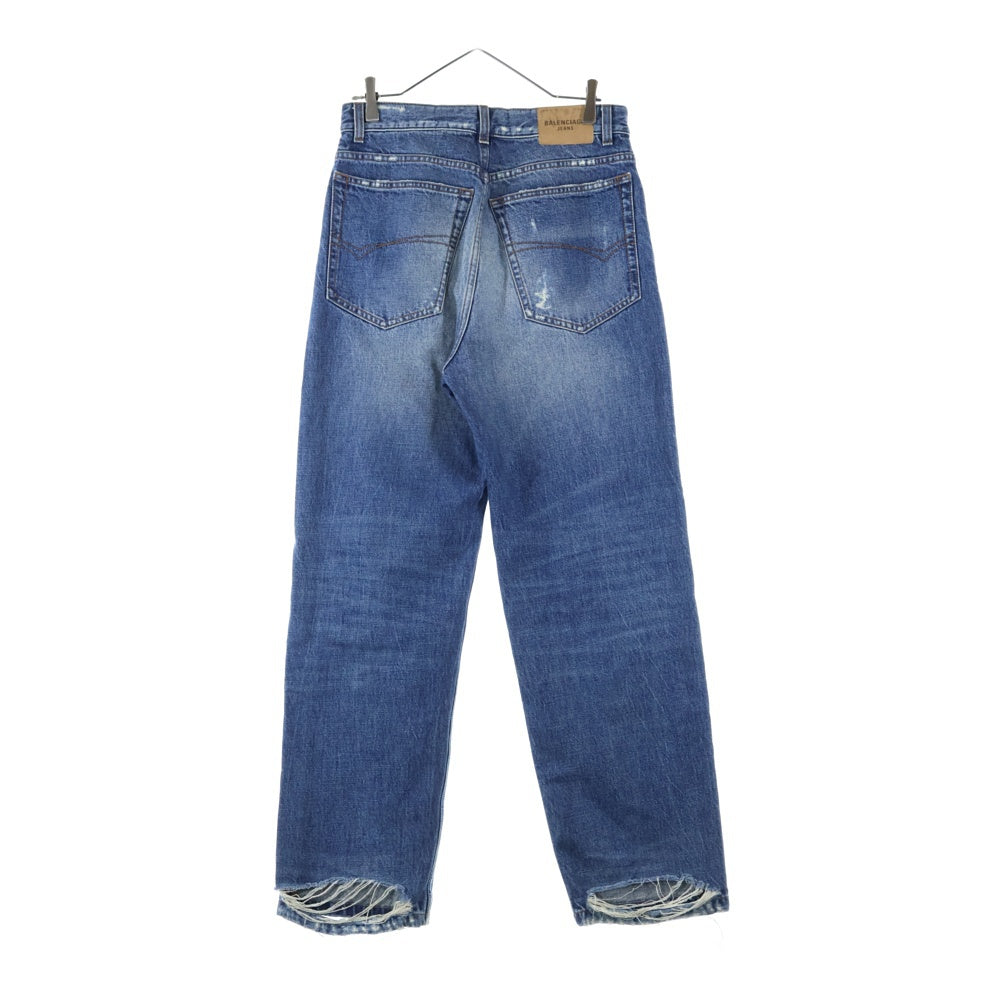 BALENCIAGA(バレンシアガ) 23SS LOOSE FIT JEANS 736540 TBP48 ルーズフィット裾ダメージ加工デニムパンツ インディゴ