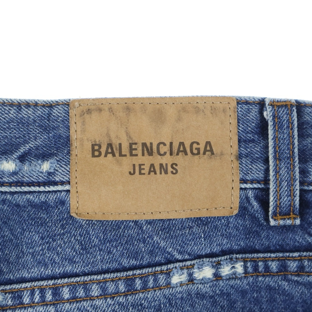 BALENCIAGA(バレンシアガ) 23SS LOOSE FIT JEANS 736540 TBP48 ルーズフィット裾ダメージ加工デニムパンツ インディゴ