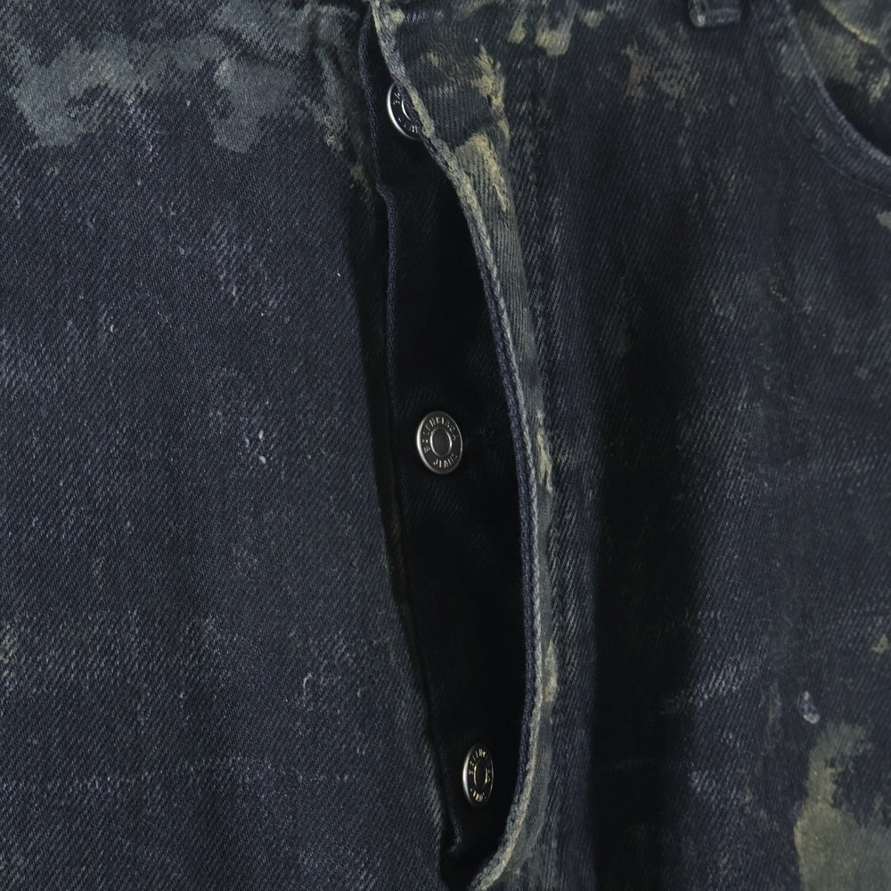 BALENCIAGA(バレンシアガ) 23SS SUPER DESTROYED BAGGY 745248 TBP47 スーパーデトロイトダメージ加工バギーデニムパンツ ブラック