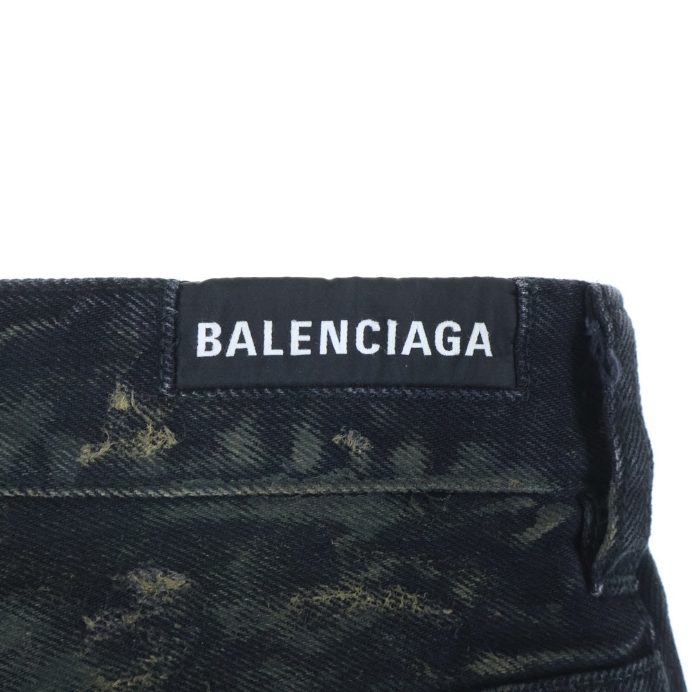 BALENCIAGA(バレンシアガ) 23SS SUPER DESTROYED BAGGY 745248 TBP47 スーパーデトロイトダメージ加工バギーデニムパンツ ブラック