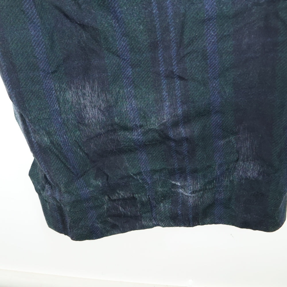 Sacai(サカイ) 24AW Plaid Pants ベルテッドレイヤードチェックパンツ 24-03445M ネイビー