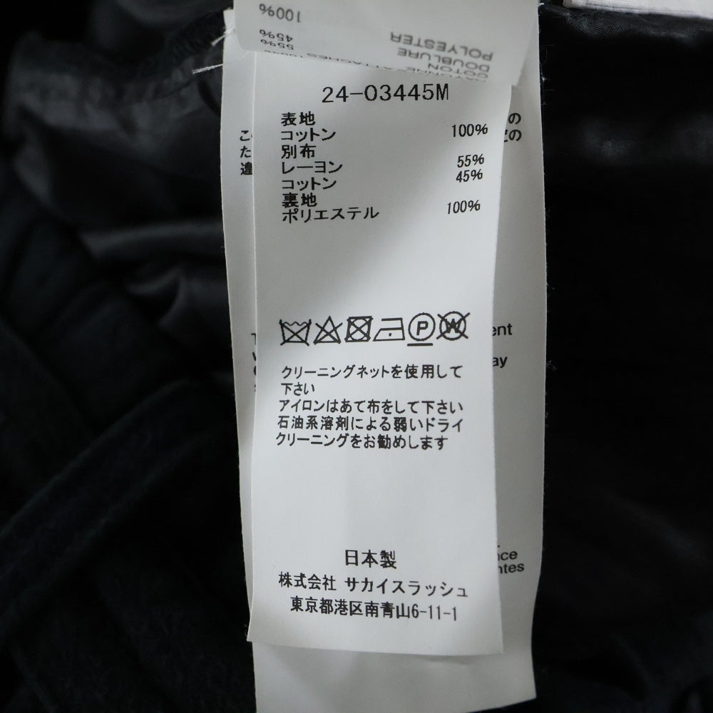 Sacai(サカイ) 24AW Plaid Pants ベルテッドレイヤードチェックパンツ 24-03445M ネイビー