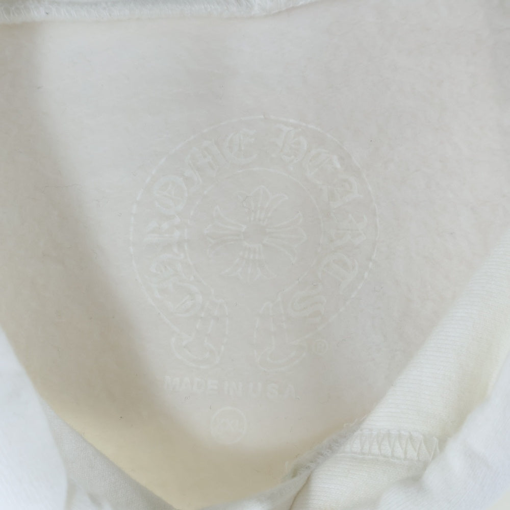 CHROME HEARTS(クロムハーツ) WWW.CHROMEHEARTS.COM HOODIE オンライン限定ホースシューバックプリントプルオーバーパーカー ホワイト