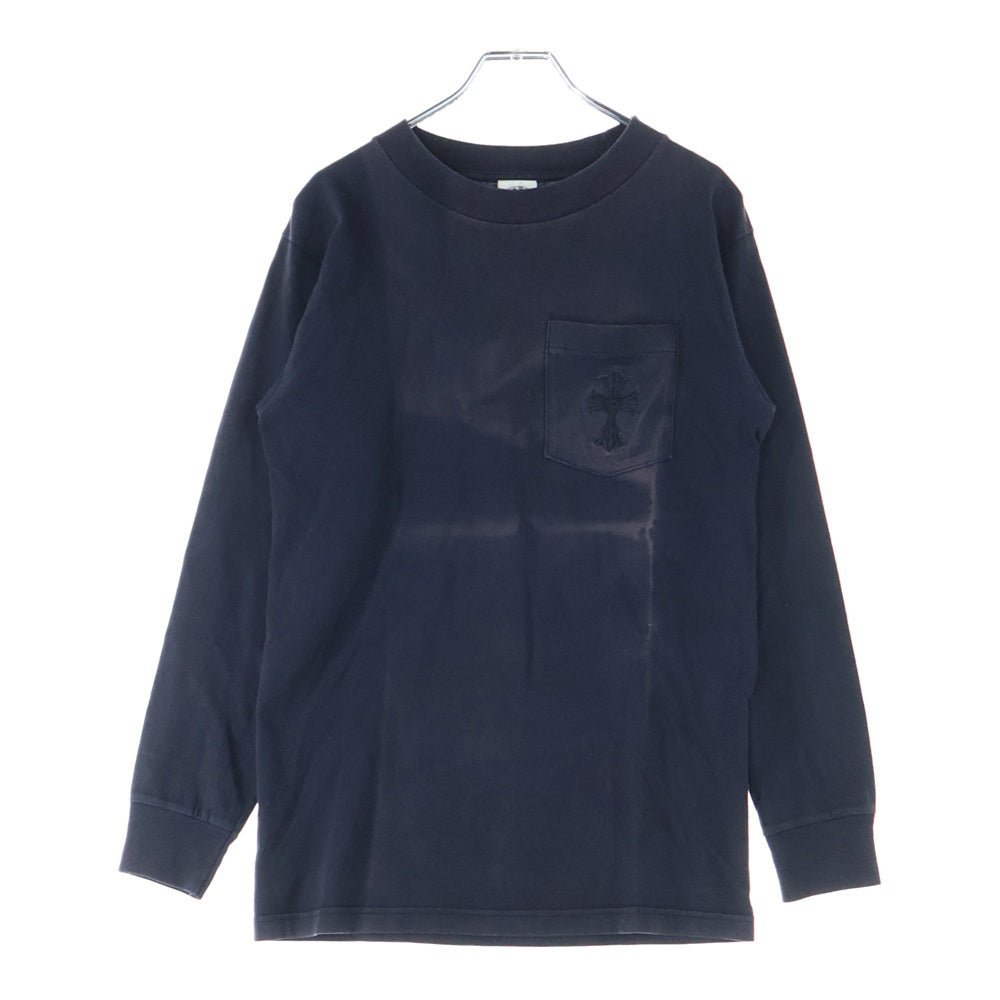 CHROME HEARTS(クロムハーツ) OLD オールドモデル フロントダブルクロス刺繍 長袖Tシャツカットソー ブラック