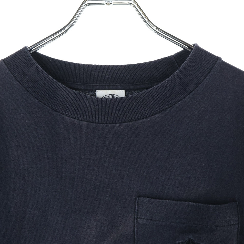 CHROME HEARTS(クロムハーツ) OLD オールドモデル フロントダブルクロス刺繍 長袖Tシャツカットソー ブラック