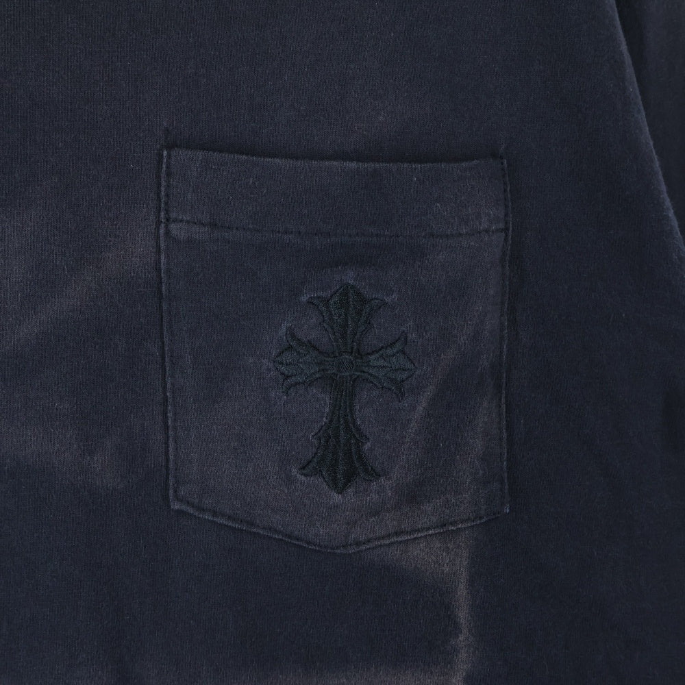 CHROME HEARTS(クロムハーツ) OLD オールドモデル フロントダブルクロス刺繍 長袖Tシャツカットソー ブラック