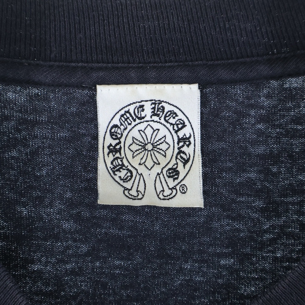 CHROME HEARTS(クロムハーツ) OLD オールドモデル フロントダブルクロス刺繍 長袖Tシャツカットソー ブラック