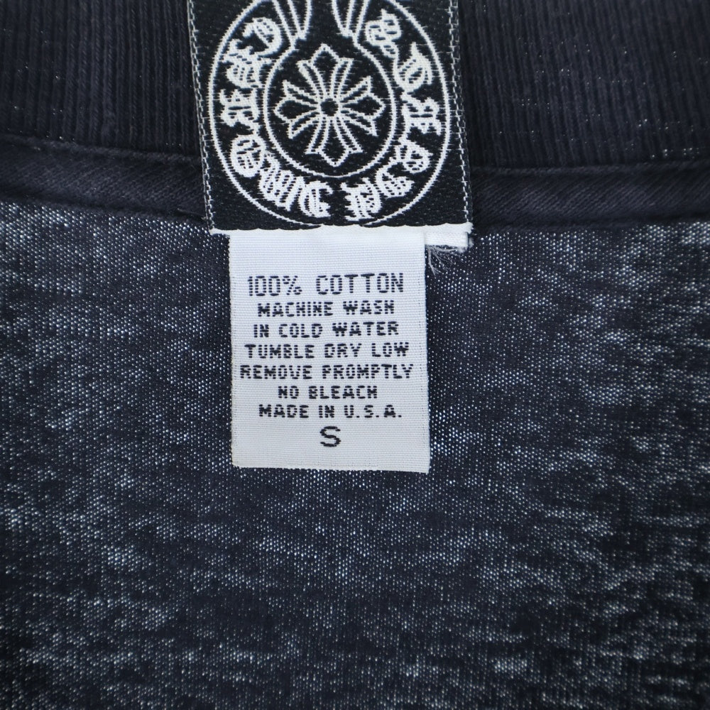 CHROME HEARTS(クロムハーツ) OLD オールドモデル フロントダブルクロス刺繍 長袖Tシャツカットソー ブラック