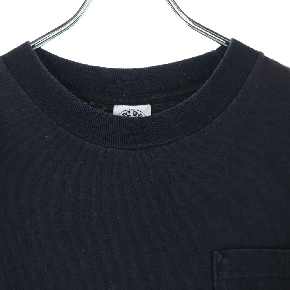 CHROME HEARTS(クロムハーツ) スクロールラベル スタークロス バックプリント クルーネック 半袖Tシャツ カットソー ブラック