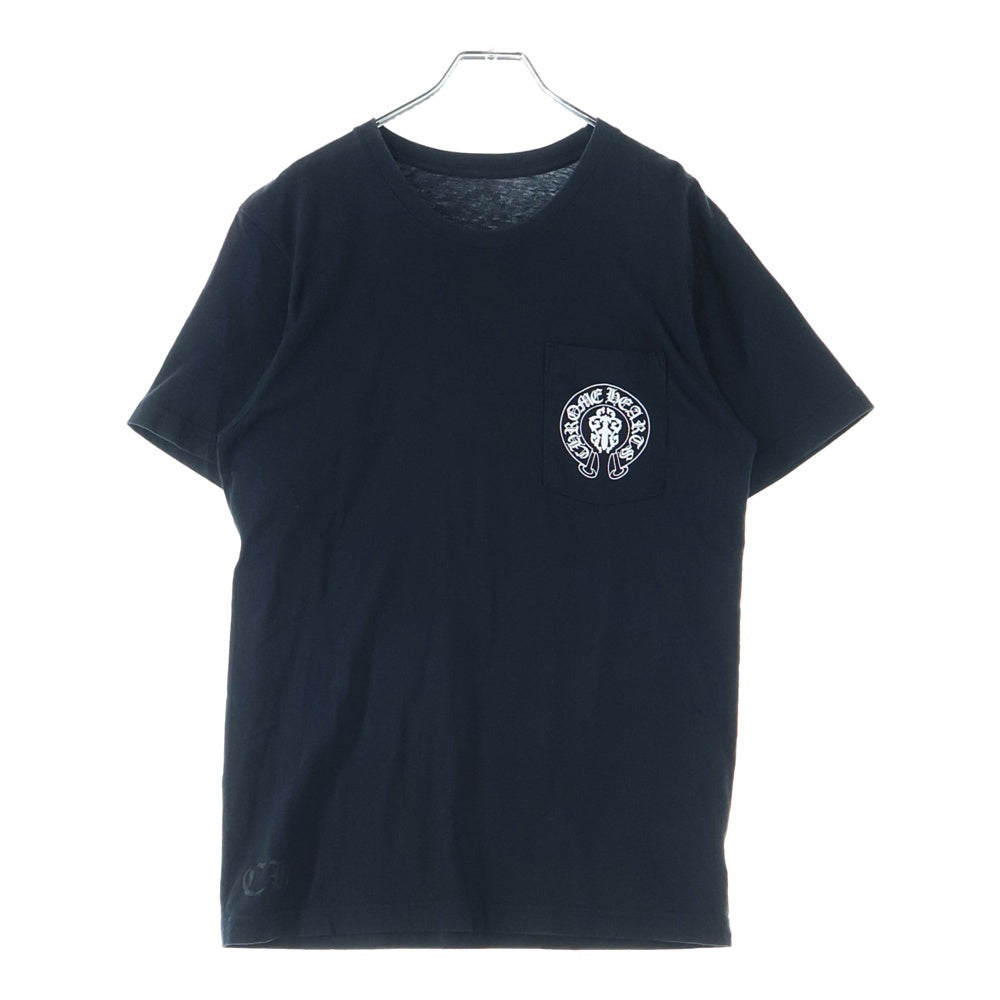 CHROME HEARTS(クロムハーツ) American Flag Tee アメリカンフラッグTシャツ 星条旗 ホースシュープリント 半袖Tシャツカットソー ブラック