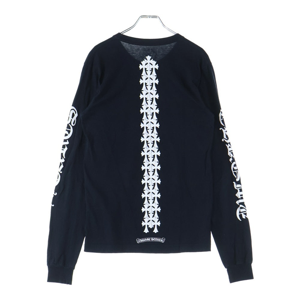CHROME HEARTS(クロムハーツ) Tire Track タイヤトラック セメタリー バックプリント 長袖Tシャツカットソー ブラック