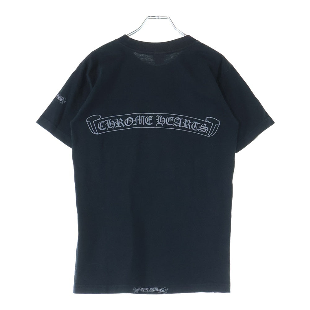 CHROME HEARTS(クロムハーツ) OLD オールドモデル スクロールラベル ダガー ネックプリント 半袖Tシャツカットソー ブラック