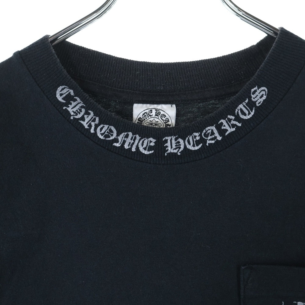 CHROME HEARTS(クロムハーツ) OLD オールドモデル スクロールラベル ダガー ネックプリント 半袖Tシャツカットソー ブラック