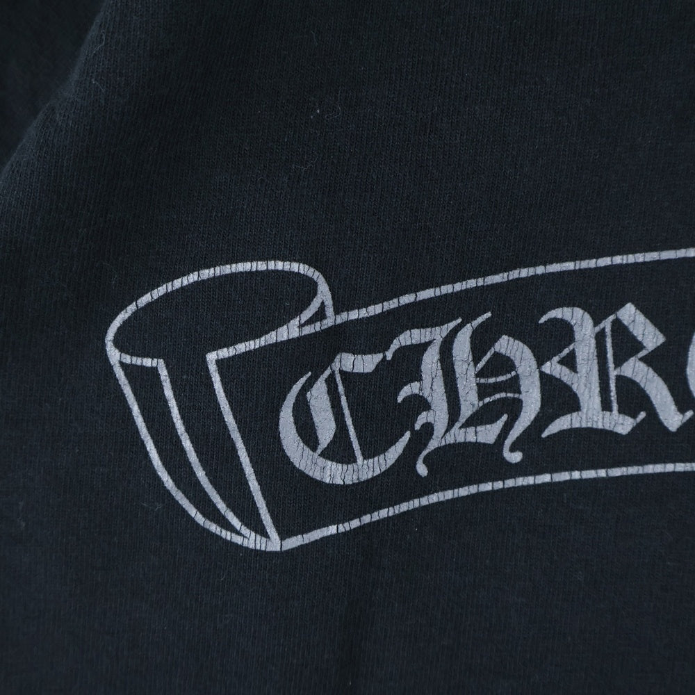 CHROME HEARTS(クロムハーツ) OLD オールドモデル スクロールラベル ダガー ネックプリント 半袖Tシャツカットソー ブラック