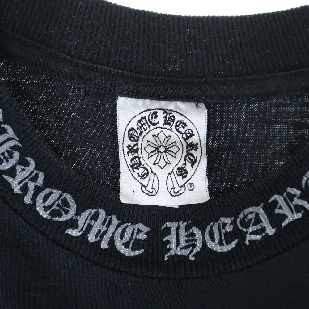 CHROME HEARTS(クロムハーツ) OLD オールドモデル スクロールラベル ダガー ネックプリント 半袖Tシャツカットソー ブラック