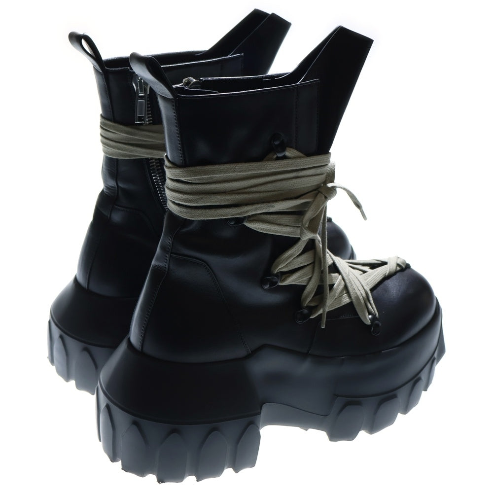 Rick Owens(リックオウエンス) MEGALACED MEGA TRACTOR メガレース メガトラクター 厚底レザーシューズ ブラック RU01E5867